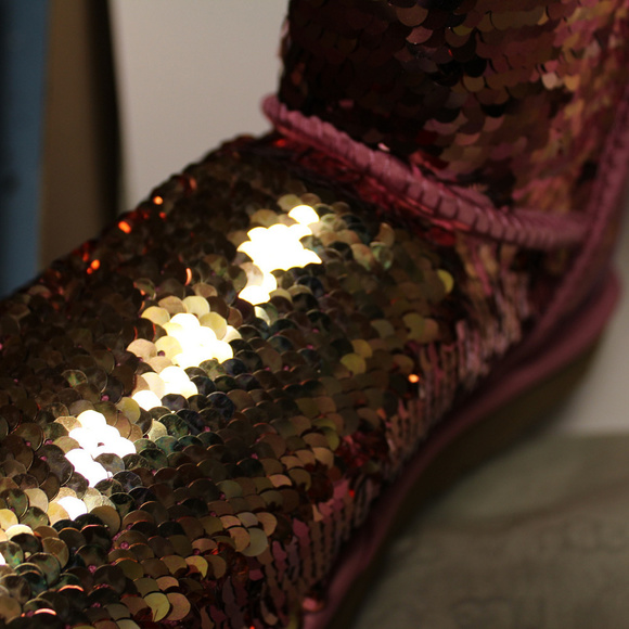 UGG SEQUIN SPARKLE Classic Boots NEW! PINK - Picture 7 of 7